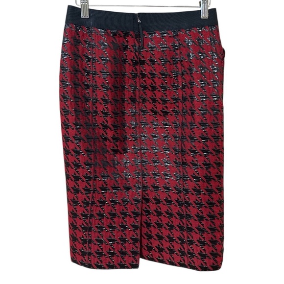 EUC - Dolce & Gabbana Red Houndstooth Pencil Skirt - Size 40(US4) - Picture 3 of 5